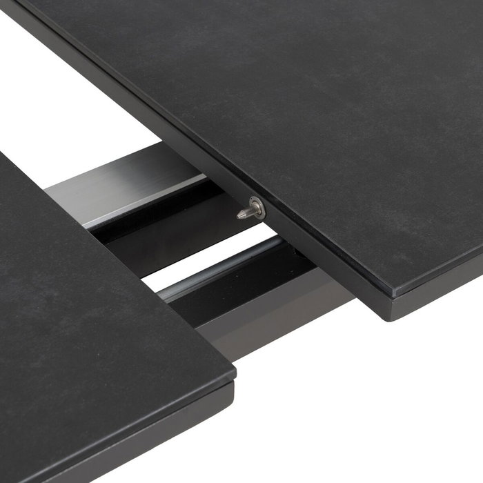 Ixia Mesa de Comedor Extensible Antracita 180x100x77 cm