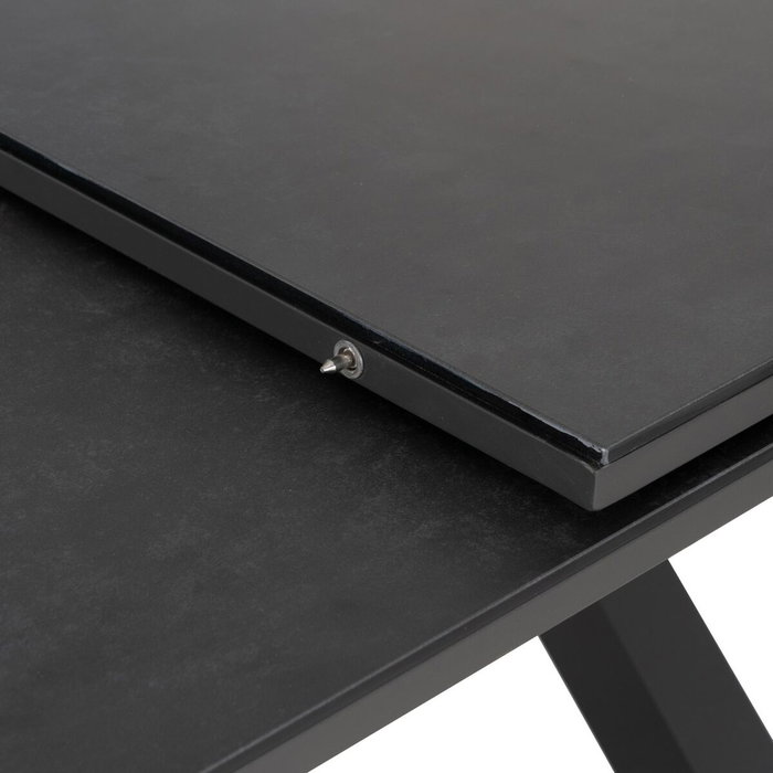 Ixia Mesa de Comedor Extensible Antracita 180x100x77 cm