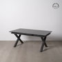 Ixia Mesa de Comedor Extensible Antracita 180x100x77 cm
