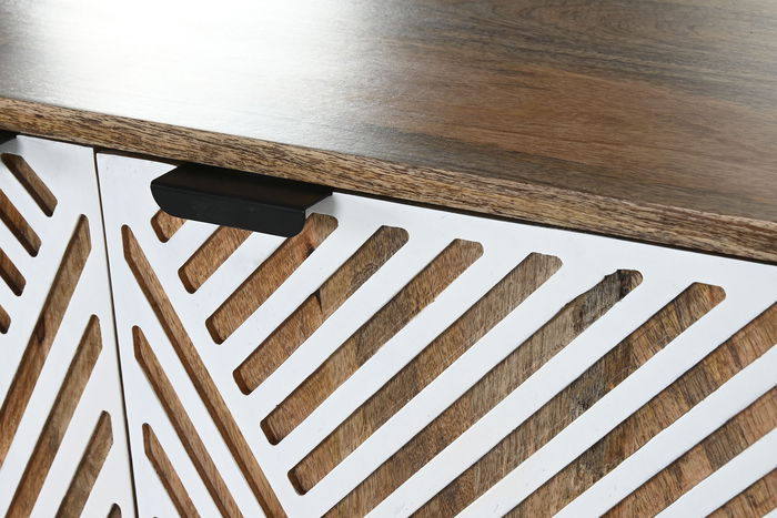 DKD Home Decor Botellero Blanco Natural Mango 41 x 108 x 84 cm