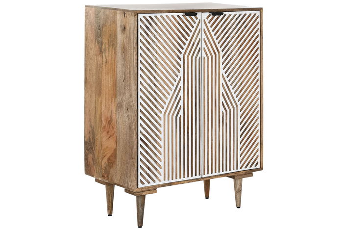 DKD Home Decor Botellero Blanco Natural Mango 41 x 108 x 84 cm