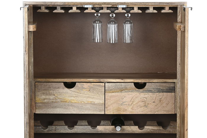 DKD Home Decor Botellero Blanco Natural Mango 41 x 108 x 84 cm