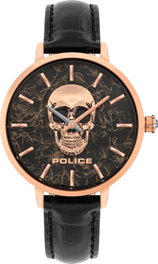 Police Reloj PL16032MSR-02 para mujer con caja rosa y correa negra
