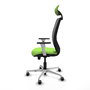 PIQUERAS Y CRESPO Silla de oficina Zulema con mecanismo Sincro/Traslack, Pistacho y Gris