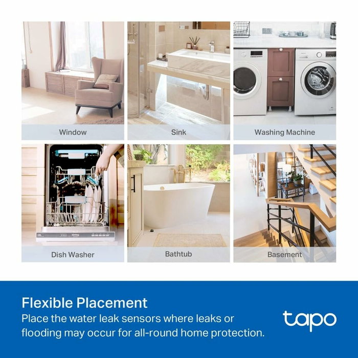 TP-Link Tapo T300 Sensor de fugas de agua Blanco TP-Link Tapo T300 Sensor de fugas de agua Blanco