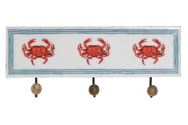 DKD Home Decor Perchero Mediterraneo Mango Multicolor 38 x 5 x 18 cm (2 Unidades)