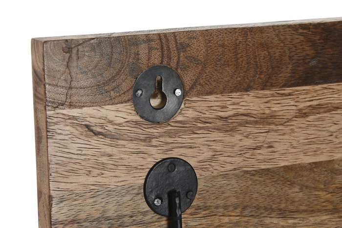 DKD Home Decor Perchero Mediterraneo Mango Multicolor 38 x 5 x 18 cm (2 Unidades)