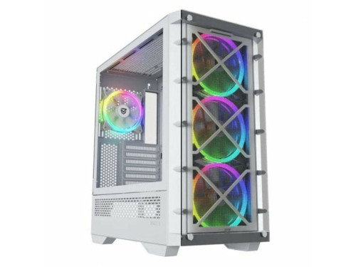 Nfortec Caja Gaming Cristal Templado Draco X White. Usb 3.2 A-Rgb. Blanco