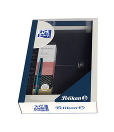 OXFORD Bloc Identity Executive Extra B5 con hojas de puntos y bolígrafo Pelikan Jazz, surtido de 4 unidades
