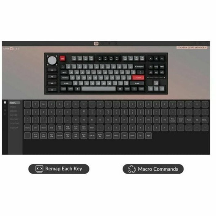 Keychron Q3 Pro SE Teclado mecánico para juegos con interruptores rojos y retroiluminación RGB