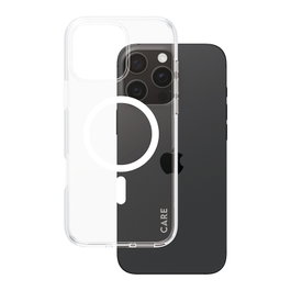 PanzerGlass CARE Flagship Case Urban Combat Transparente / Blanco MagSafe para iPhone 16 Pro Max