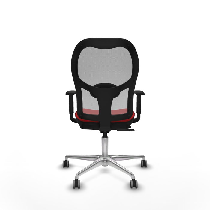 PIQUERAS Y CRESPO Silla de oficina Jorquera Rojo/Gris con mecanismo Sincro/Traslack