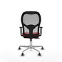 PIQUERAS Y CRESPO Silla de oficina Jorquera Rojo/Gris con mecanismo Sincro/Traslack