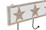 DKD Home Decor Perchero de Pared Urban, Madera y Metal, 38 x 17 x 6 cm, 4 Unidades - Color Natural o Blanco