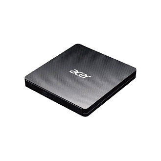 Acer AXD001 Portable DVD Writer Grabador DVD+RW Negro con Ranura y USB 3.2 Gen 1, Compatible con CD, CD-R, CD-ROM, CD-RW, DVD+R, DVD+RW, DVD-R, DVD-ROM