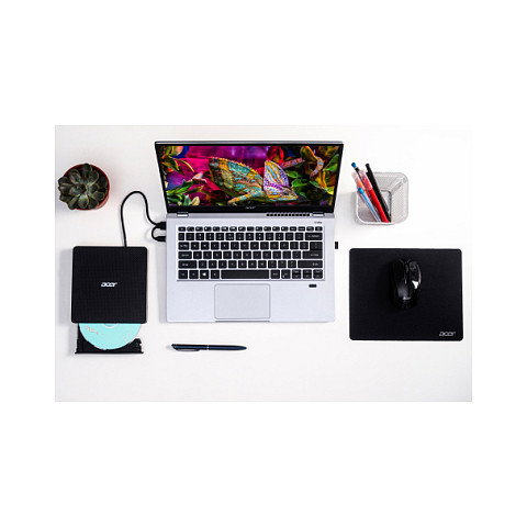 Acer AXD001 Portable DVD Writer Grabador DVD+RW Negro con Ranura y USB 3.2 Gen 1, Compatible con CD, CD-R, CD-ROM, CD-RW, DVD+R, DVD+RW, DVD-R, DVD-ROM