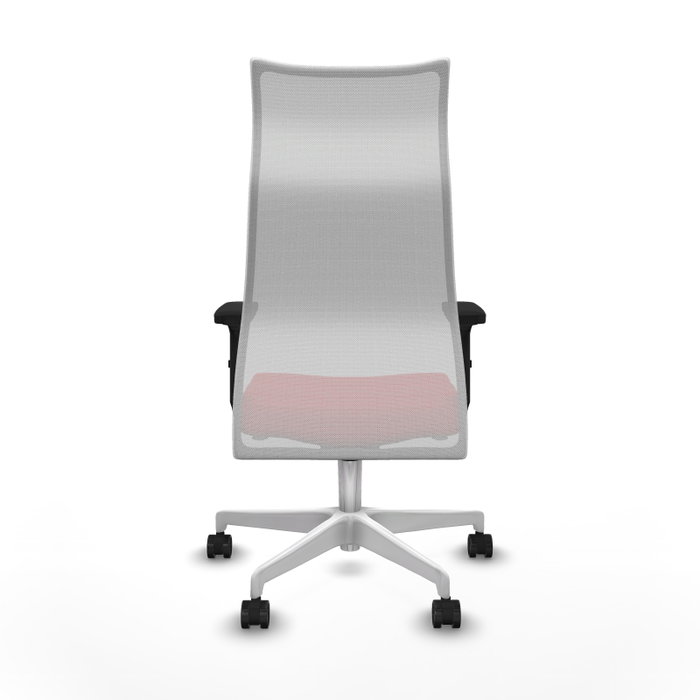 PIQUERAS Y CRESPO Sillón Albacete con mecanismo Sincro, Similpiel Rojo y Malla Blanco PIQUERAS Y CRESPO Sillón Albacete con mecanismo Sincro, Similpiel Rojo y Malla Blanco