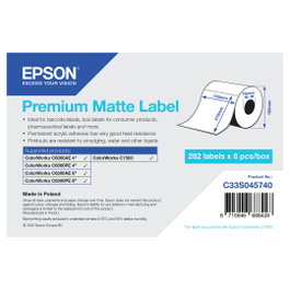 Epson Premium Matte Label - Die-Cut Roll 105mm x 210mm