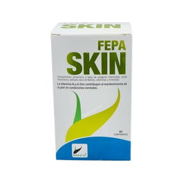 FEPADIET Fepa-Skin 60 Comp. Colágeno Marino Hidrolizado, Vitamina C, A y Zinc para Piel Sana