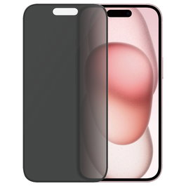 PanzerGlass Protector de Pantalla de Privacidad para iPhone 15, Ultra-Wide Fit, Cristal Templado, Anti-Huellas, Fácil Aplicación, 1 Unidad
