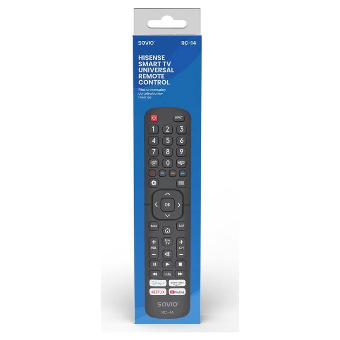 Savio RC-14 Mando a Distancia para HISENSE SMART TV