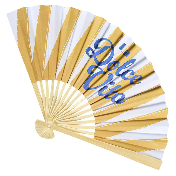 Home Deco Factory Abanico De Madera Dolce Vita Colección Naranja Azul Amarillo Rosa