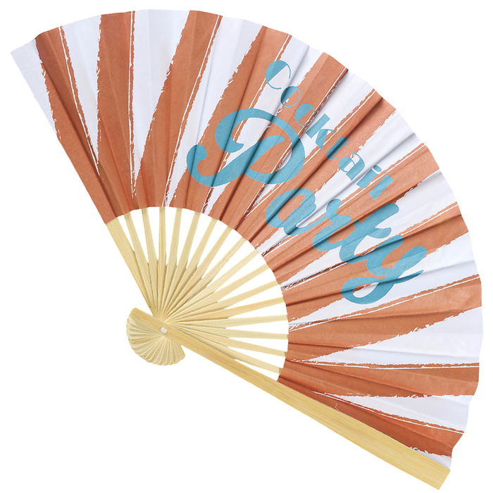 Home Deco Factory Abanico De Madera Dolce Vita Colección Naranja Azul Amarillo Rosa