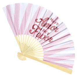 Home Deco Factory Abanico De Madera Dolce Vita Colección Naranja Azul Amarillo Rosa