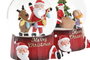 DKD Home Decor Bola Decoracion Navidad Tradicional Multicolor 10 x 13.5 x 11 cm (4 Unidades) Resina Cristal Musical