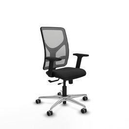 PIQUERAS Y CRESPO Silla de oficina Motilla con mecanismo Sincro/Traslack, Negro y Gris