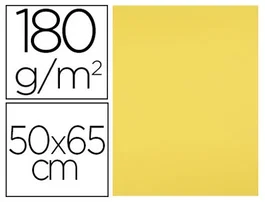 Liderpapel Cartulina Amarillo limón 50x65 cm 180g/m2