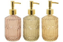 DKD Home Decor Dosificador de Cristal y ABS 500ml Surtido de Colores