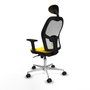 PIQUERAS Y CRESPO Silla de oficina Jorquera con mecanismo Sincro, Amarillo y Blanco