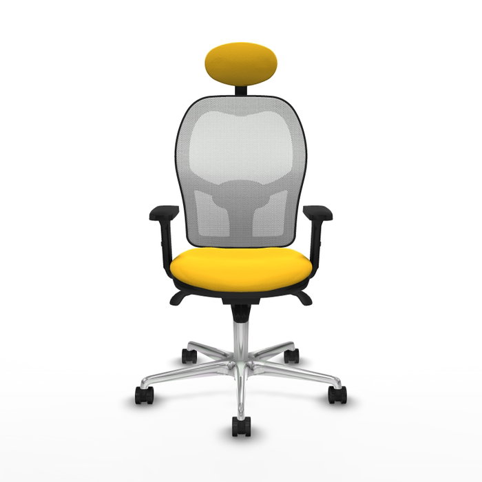PIQUERAS Y CRESPO Silla de oficina Jorquera con mecanismo Sincro, Amarillo y Blanco PIQUERAS Y CRESPO Silla de oficina Jorquera con mecanismo Sincro, Amarillo y Blanco
