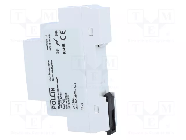 POLLIN MROK-16S Interruptor de crepúsculo para raíl DIN