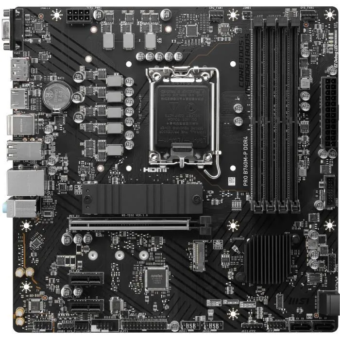 MSI PRO B760M-P DDR4 Micro ATX Intel B760 LGA 1700