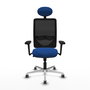 PIQUERAS Y CRESPO Silla de oficina Zulema con mecanismo Sincro, Azul y Negro
