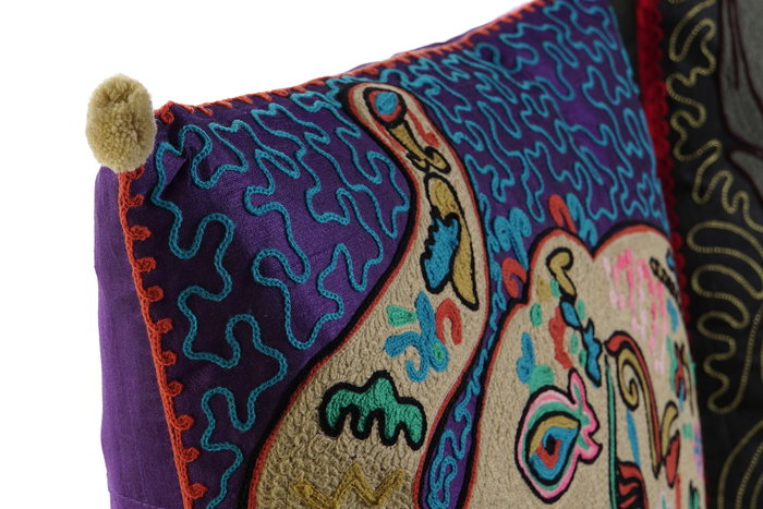 DKD Home Decor Cojin Indio Multicolor 40 x 40 x 10 cm (4 Unidades)