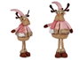 Krist+ Reno de Tela Rosa Lana con Patas 63 cm (Set de 12)