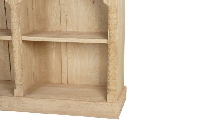 DKD Home Decor Estantería India 1c24 Item Home Madera Natural 38 x 196 x 204 cm con 2 Estanterías