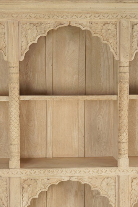 DKD Home Decor Estantería India 1c24 Item Home Madera Natural 38 x 196 x 204 cm con 2 Estanterías