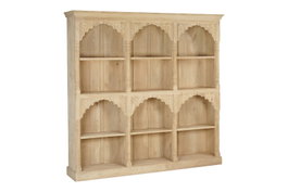 DKD Home Decor Estantería India 1c24 Item Home Madera Natural 38 x 196 x 204 cm con 2 Estanterías