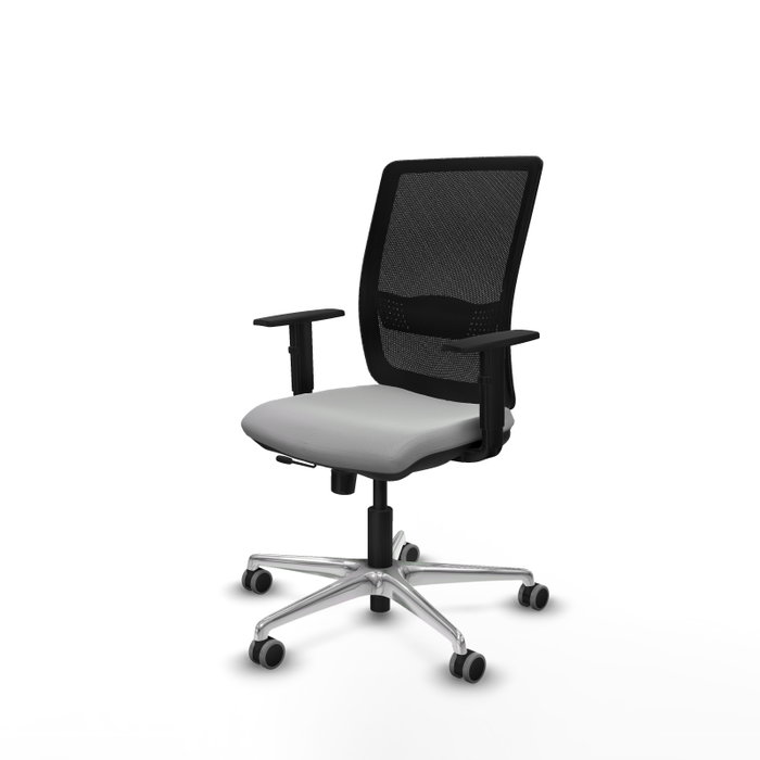 PIQUERAS Y CRESPO Silla de oficina Haches Gris claro/Negro con mecanismo Sincro/Traslack