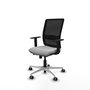 PIQUERAS Y CRESPO Silla de oficina Haches Gris claro/Negro con mecanismo Sincro/Traslack