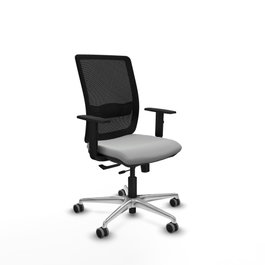 PIQUERAS Y CRESPO Silla de oficina Haches Gris claro/Negro con mecanismo Sincro/Traslack