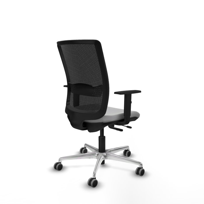PIQUERAS Y CRESPO Silla de oficina Haches Gris claro/Negro con mecanismo Sincro/Traslack