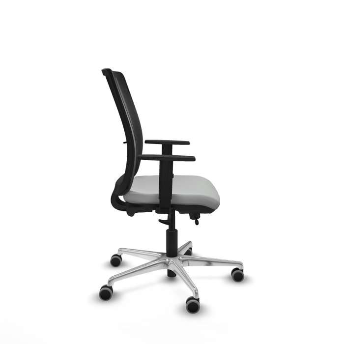PIQUERAS Y CRESPO Silla de oficina Haches Gris claro/Negro con mecanismo Sincro/Traslack