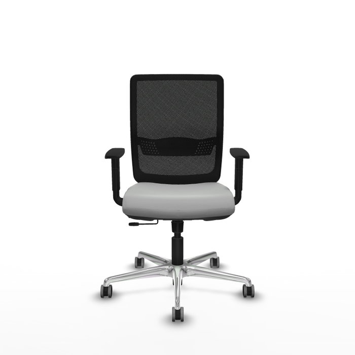 PIQUERAS Y CRESPO Silla de oficina Haches Gris claro/Negro con mecanismo Sincro/Traslack