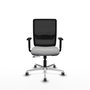 PIQUERAS Y CRESPO Silla de oficina Haches Gris claro/Negro con mecanismo Sincro/Traslack