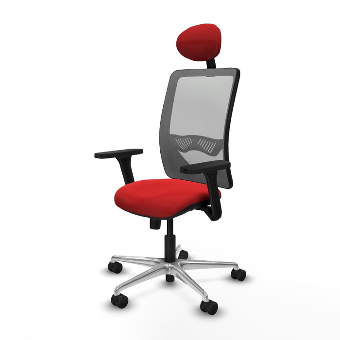 PIQUERAS Y CRESPO Silla de oficina Zulema Rojo y Gris PIQUERAS Y CRESPO Silla de oficina Zulema Rojo y Gris